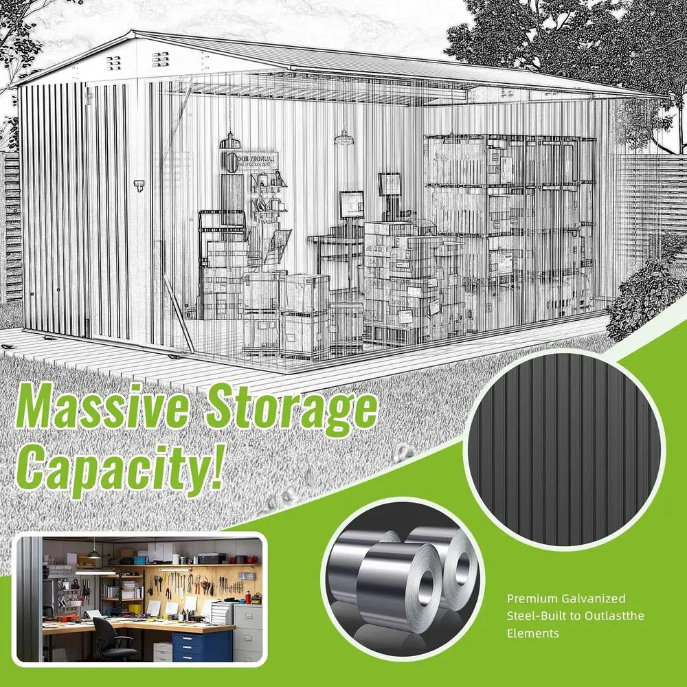 Durable Metal Outdoor Storage  - Garden Tools 评论和价格