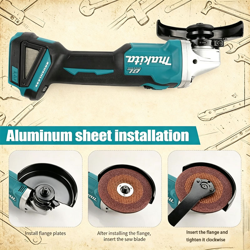 Makita DGA504 18V 6.0Ah 125mm  - Brushless Angle Grinder Battery Powered 评论和价格