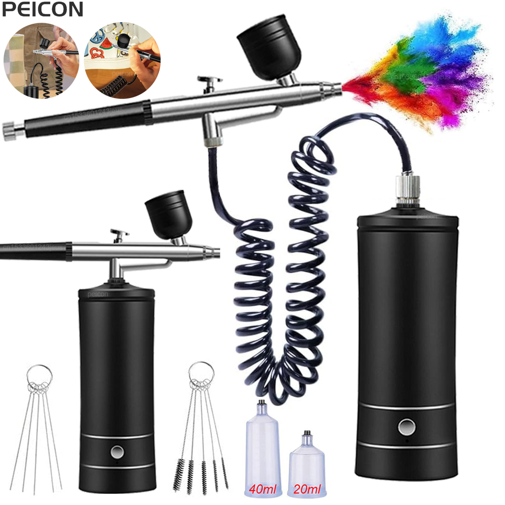 Airbrush with Compressor Porta - Airbrush Kit With Mini Compressor 评论和价格
