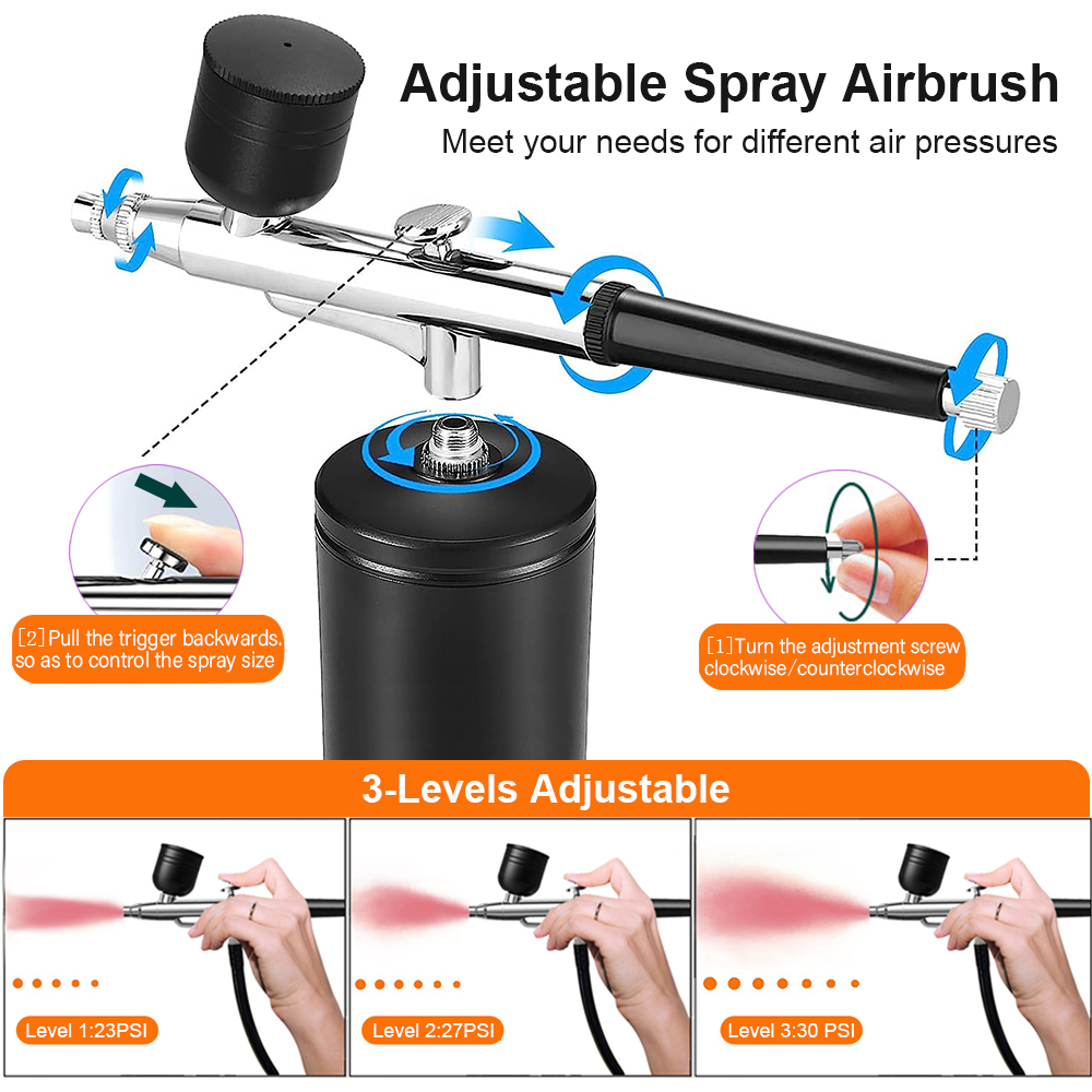 Airbrush with Compressor Porta - Airbrush Kit With Mini Compressor 评论和价格