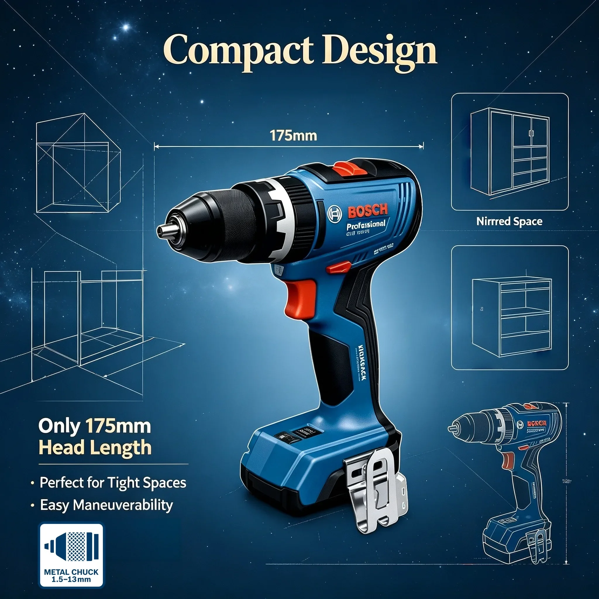 BOSCH  GSB 18V-65 Brushless Co - Brushless Cordless Electric Drill 18V 评论和价格