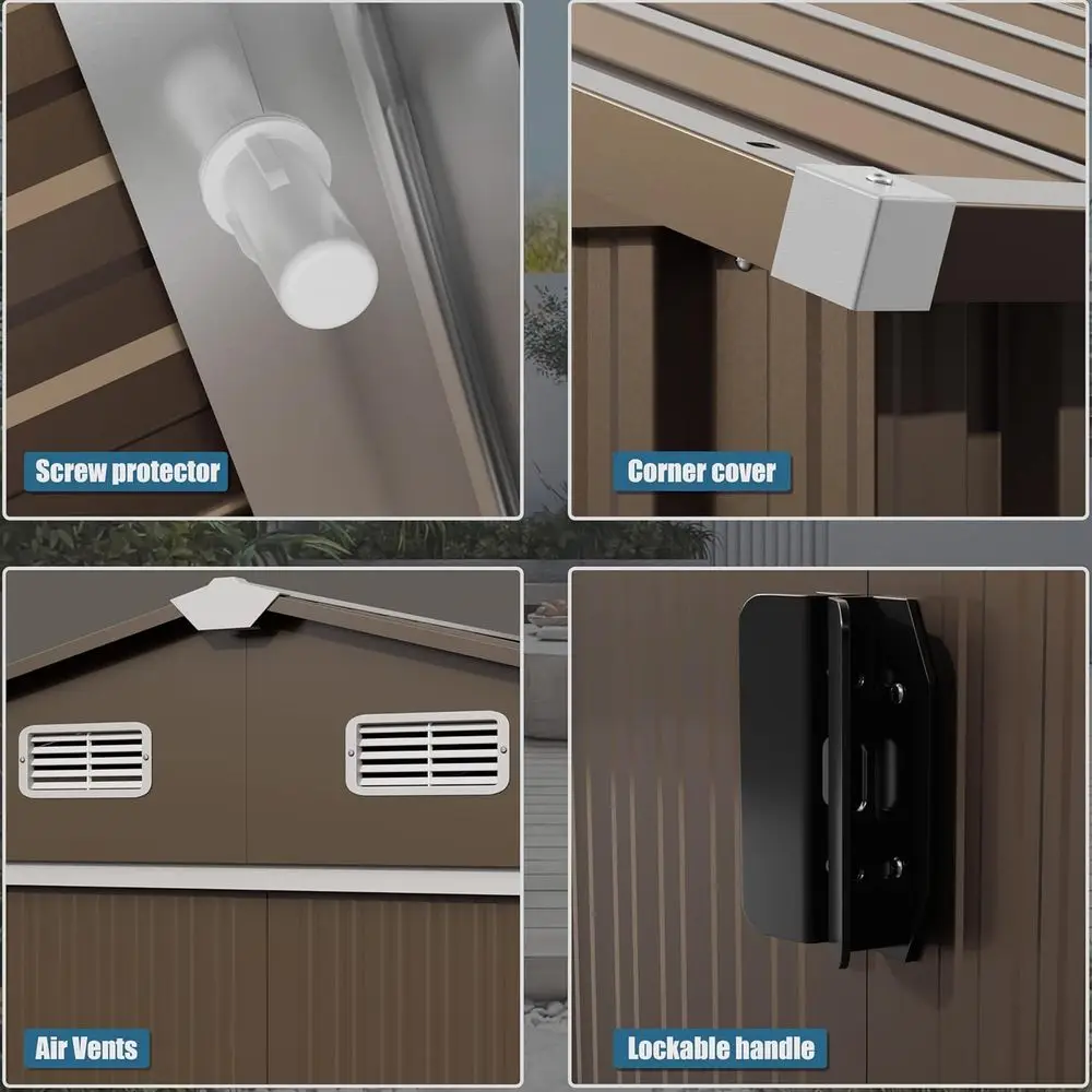 10T x 8T Outdoor Metal Storage - Garden Tools 评论和价格