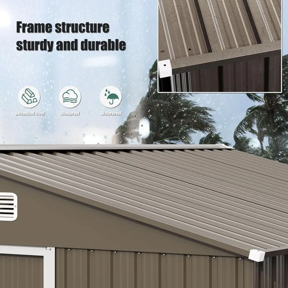 10T x 8T Outdoor Metal Storage - Garden Tools 评论和价格