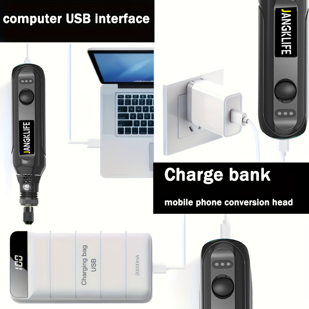 JANGKLIFE USB Cordless Rotary  - Cordless Rotary Tool Kit Accessories 评论和价格