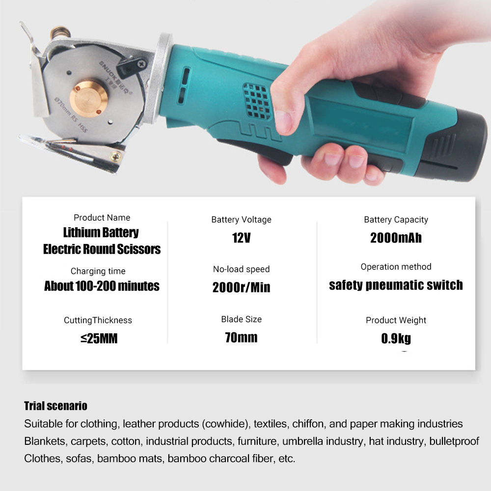 12V Electric Round Scissors Co - Cordless Rotary Tool Kit Accessories 评论和价格