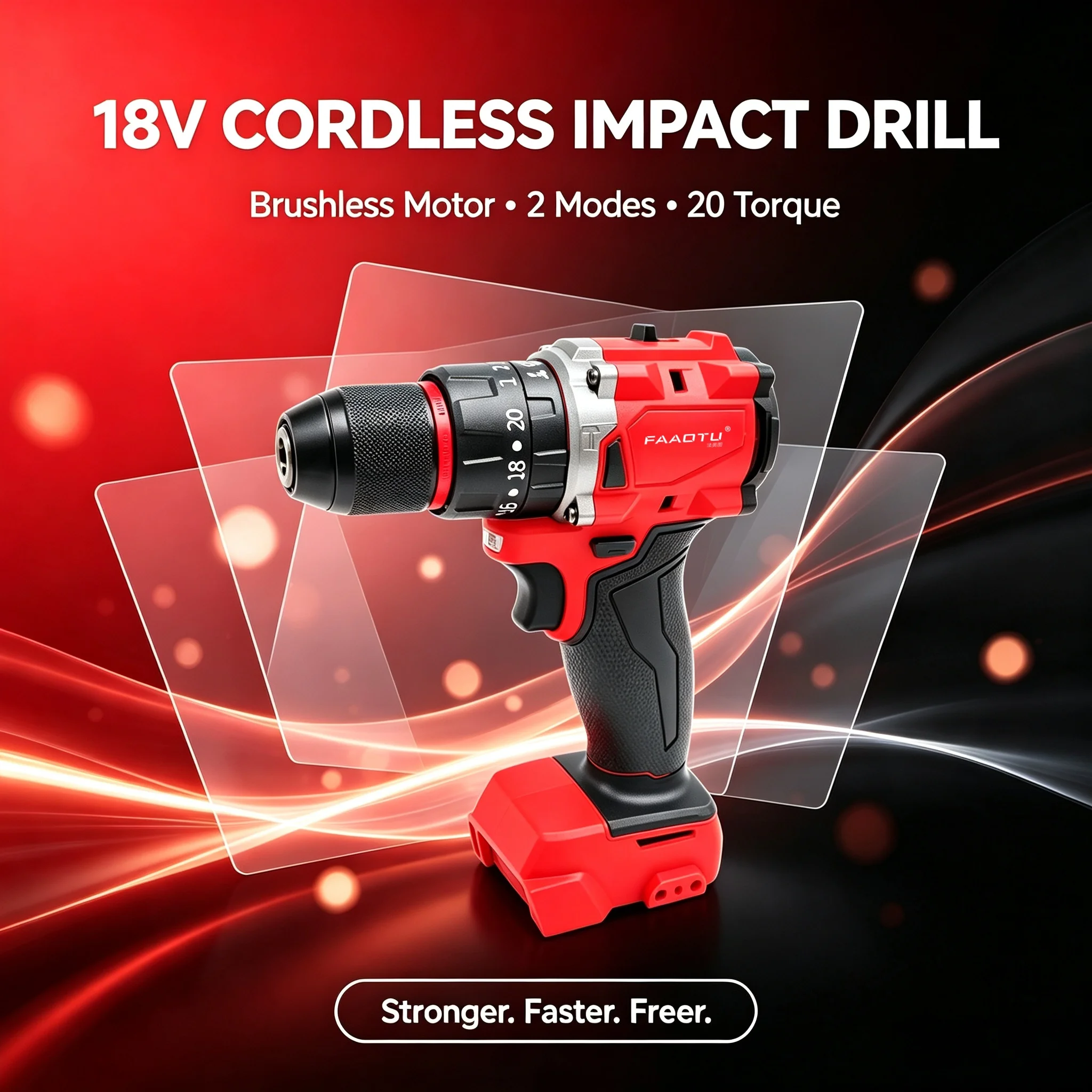 FAAOTU 18V Brushless Cordless  - Brushless Cordless Electric Drill 18V 评论和价格